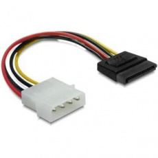 Delock Redukce napájení MOLEX 4-pin na SATA 15-pin přímý, 6 cm