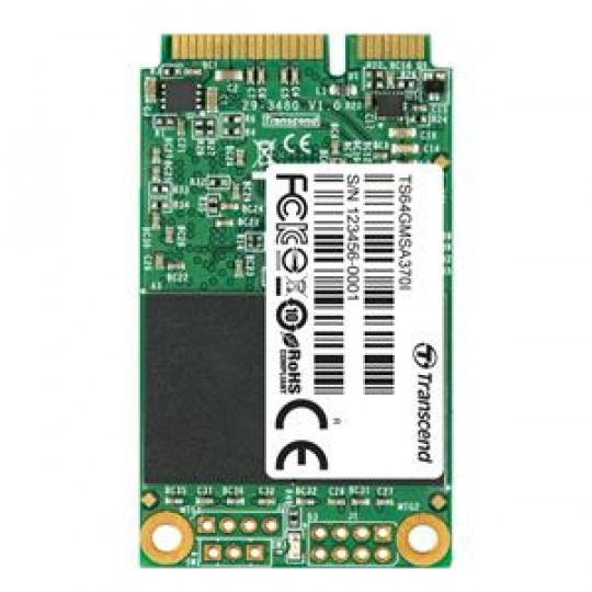 TRANSCEND MSA370 64GB Industrial SSD disk mSATA, SATA III (MLC)