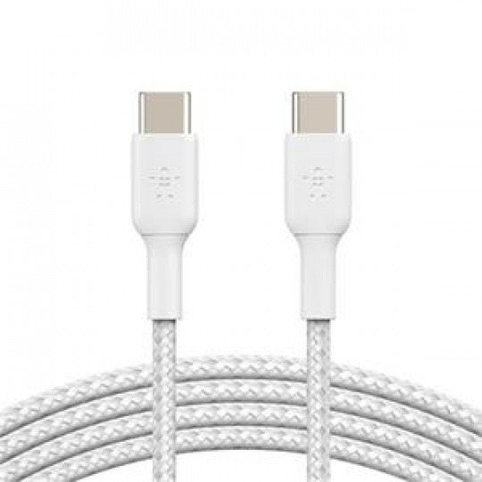 Belkin BOOST CHARGE™ USB-C/USB-C kabel, 2m, bílý - odolný