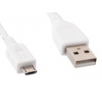 GEMBIRD kabel microUSB - USB, 1m, bílý