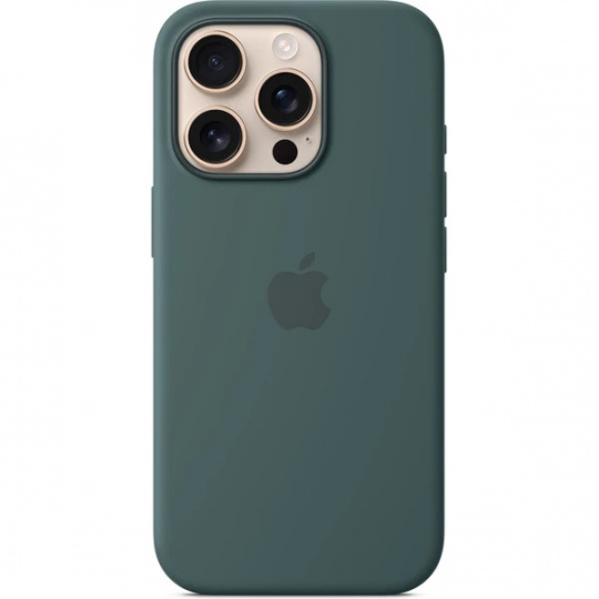 iPhone 16 Pro Max Silicone Case with MS - Lake Gre