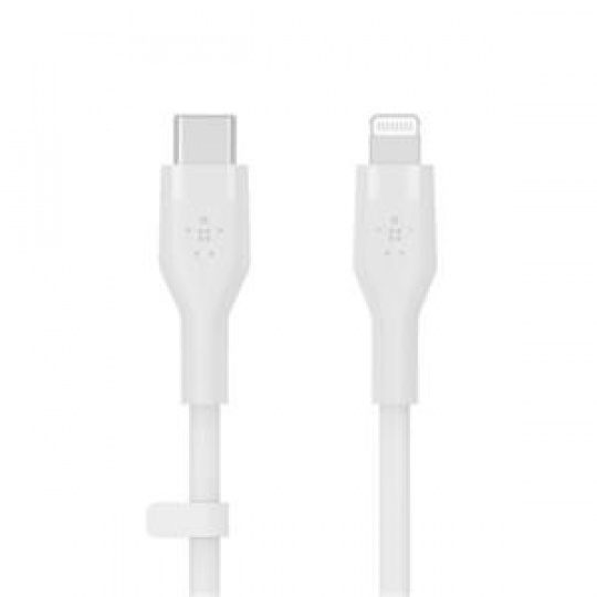 Belkin BOOST CHARGE™ Lightning/USB-C kabel, 3m, bílý - Flex