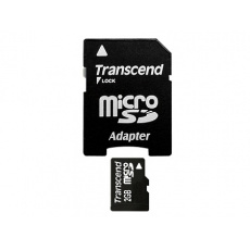 Transcend 2GB microSD paměťová karta (s adaptérem)