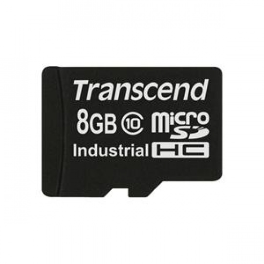 Transcend 8GB microSDHC (Class 10) MLC průmyslová paměťová karta (bez adaptéru), 20MB/s R, 18MB/s W, tray