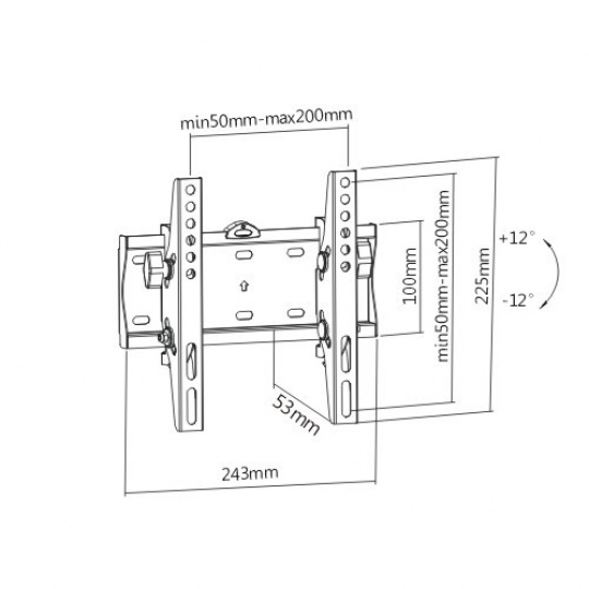 GEMBIRD Držák TV WM-42T-02, 23"-42" (30kg), náklopný