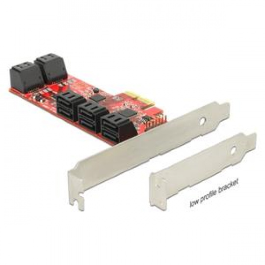 Delock PCI Express Card > 10 x internal SATA 6 Gb/s – Low Profile Form Factor