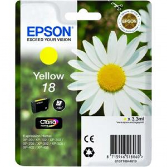 EPSON cartridge T1804 yellow (sedmikráska)