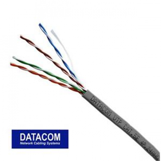 DATACOM UTP flex, Cat.5e PVC,šedý, 100m, lanko