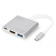 DIGITUS USB Type-C Multi Adaptér 4K 30 Hz HDMI 1 Port USB C pro PD 61W a Data, 1 USB 3.0 port Chipset VL102 / PS176 / VL210