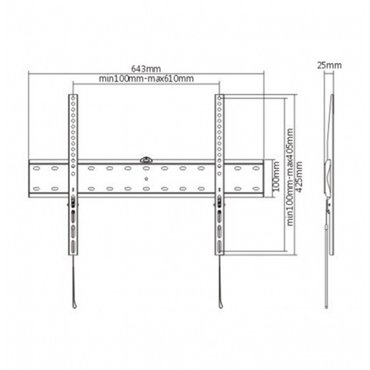 GEMBIRD Držák TV WM-70F-01, 37"-70" (40kg)