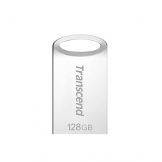 Transcend 128GB JetFlash 710S, USB 3.1 Gen 1 flash disk, malé rozměry, stříbrný kov