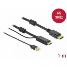 Delock Kabel HDMI na DisplayPort 4K 30 Hz 1 m