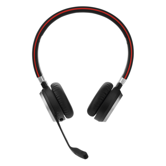 Jabra Evolve 65 SE/Stereo/BT/Bezdrát/Stand/Černá-červená