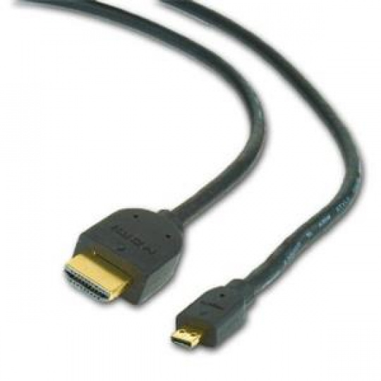 GEMBIRD Kabel HDMI-HDMI micro 3m, 1.3, M/M stíněný, zlacené kontakty, černý