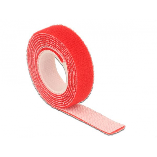 Delock Hook-and-loop fasteners L 1 m x W 13 mm roll red