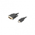 LANBERG HDMI (M) na DVI-D (M) (18+1) kabel 3m, černý, pozlacené konektory