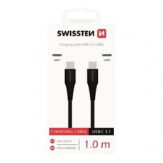 SWISSTEN NABÍJECÍ KABEL USB-C / USB-C 1,0 M ČERNÝ