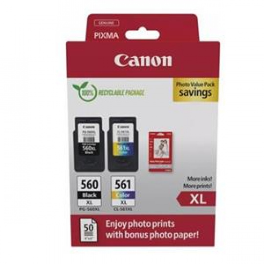 Canon cartridge PG-560XL / CL-561XL Multipack PHOTO VALUE / Black+Color / 400str. + 300str.