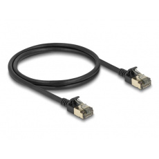 Delock Síťový kabel RJ45 Cat.8.1, F/FTP Slim Pro, 1 m, černý