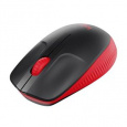 Logitech myš Wireless Mouse M190 - optická, 3 tlačítka, 1000dpi, červená