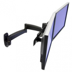 ERGOTRON 200 Series Dual Monitor Arm, nástěnný držák pro 2 LCD,max 22", černý