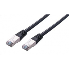 Kabel C-TECH patchcord Cat5e, FTP, černý, 0,5m