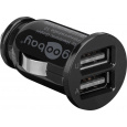 Napájecí adaptér 12V na 2x USB 2,1A černý