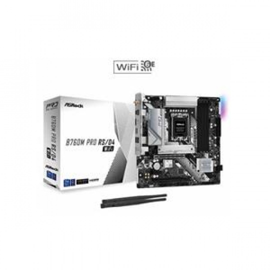 ASROCK B760M PRO RS/D4 WIFI (intel 1700 12+13gen, 4xDDR4 5333MHz, 4xSATA3, 2x M.2, HDMI+DPort, 1xGLAN, mATX)