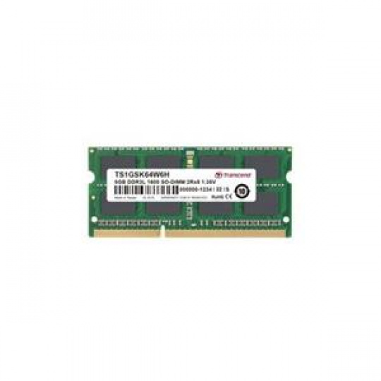 Transcend TS1GSK64W6H-I 8GB DDR3L 1600 SO-DIMM 2Rx8 IND 512Mx8 CL11 1.35V