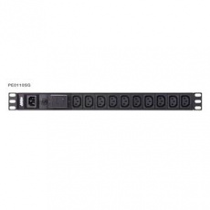 Aten PE0110S Základní 1U PDU s přepěťovou ochranou 10A vstup C14 výstup 10x C13