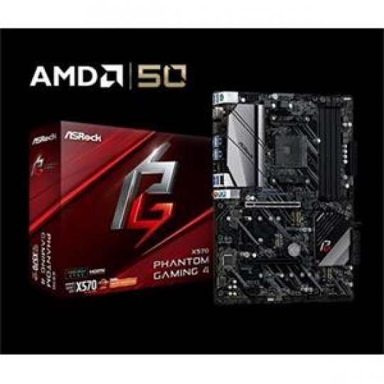 ASROCK MB X570 PHANTOM GAMING 4 (AM4, amd X570, 4xDDR4 4066, PCIE, HDMI +DPort, 8xSATA3 +M.2, USB3.2, 7.1, GLAN, ATX)