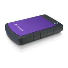 TRANSCEND 4TB StoreJet 25H3P, 2.5”, USB 3.0 (3.1 Gen 1) Externí Anti-Shock disk, tenký profil, černo/fialový