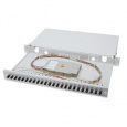 Digitus Fiber Optic Sliding Splice Box, 1U, Equipped 24x ST, incl. M 25 Screw, Splice Cassette Color Pigtails OM2, Adapter