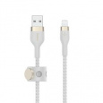 Belkin BOOST CHARGE™ Lightning/USB-A kabel, 3m, bílý - odolný PRO Flex