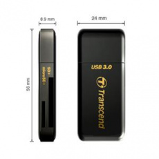 Transcend RDF5 USB 3.0 čtečka paměťových karet SDHC (UHS-I)/SDXC (UHS-I)/microSDHC (UHS-I)/microSDXC (UHS-I), černá