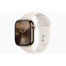 Apple Watch S10 Cell/46mm/Gold/Sport Band/Starlight/-S/M