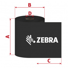 Páska Zebra 110mm x 450m, 4800, TTR pryskyřice, D25/OUT