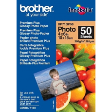 Brother papír BP71GP50, 50 listů, 10x15cm Premium Glossy, 260g