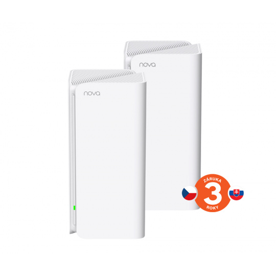 Tenda Nova MX15 Pro (2-pack) WiFi 6 AX5400 Mesh Gigabit system, 6x GLAN/GWAN, WPA3, VPN, CZ app