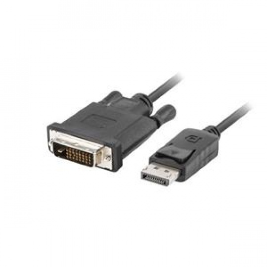 LANBERG připojovací kabel DisplayPort 1.2 na DVI-D (24+1), M/M, délka 3m, dual link, černý