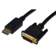 Digitus Adaptérový kabel DisplayPort, DP - DVI (24 + 1) M / M, 2,0 m, s blokováním, kompatibilní s DP 1.1a, CE, bl