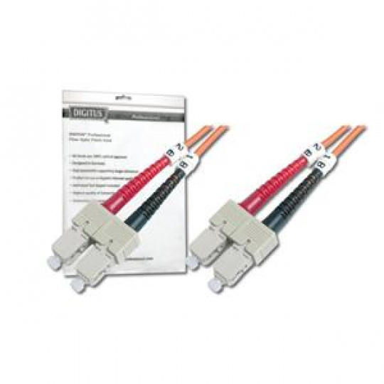 Digitus Fiber Optic Patch Cable, SC to SC,50/125 µ, Duplex, Class OM3 3 m