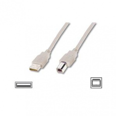 Digitus Připojovací kabel USB 2.0, typ A - B M / M, 1,0 m,šedý