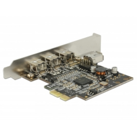 Delock PCI Express Karta > 3 x externí FireWire B + 1 x interní FireWire A