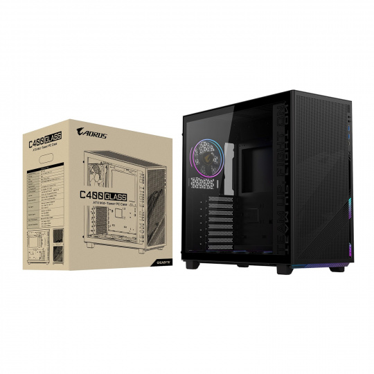 GIGABYTE AORUS C400 GLASS/Midi Tower/Transpar./Černá