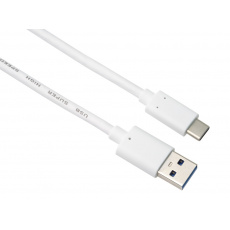 PremiumCord kabel USB-C - USB 3.0 A (USB 3.2 generation 2, 3A, 10Gbit/s)  3m bílá