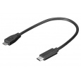 PremiumCord adaptér USB-C - microUSB 2.0, 0,2m