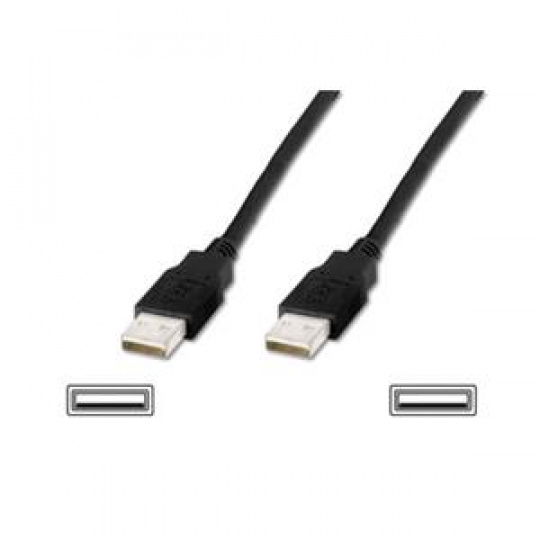 Digitus USB kabel A/samec na A/samec, černý, Měď, 5m