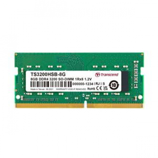 Transcend paměť 8GB SODIMM DDR4 3200 1Rx8 1Gx8 CL22 1.2V