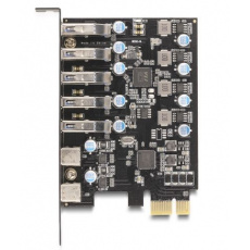 Delock Karta PCI Express x1 USB 5 Gbps na 5 x externí Typu-A + 2 x externí zásuvkové USB Type-C™